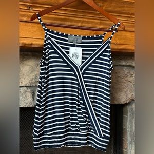 Navy/White striped tank top